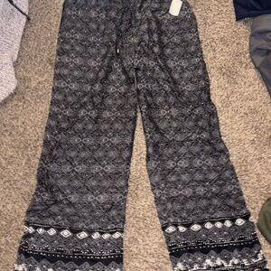 Black and White Patterned Pants